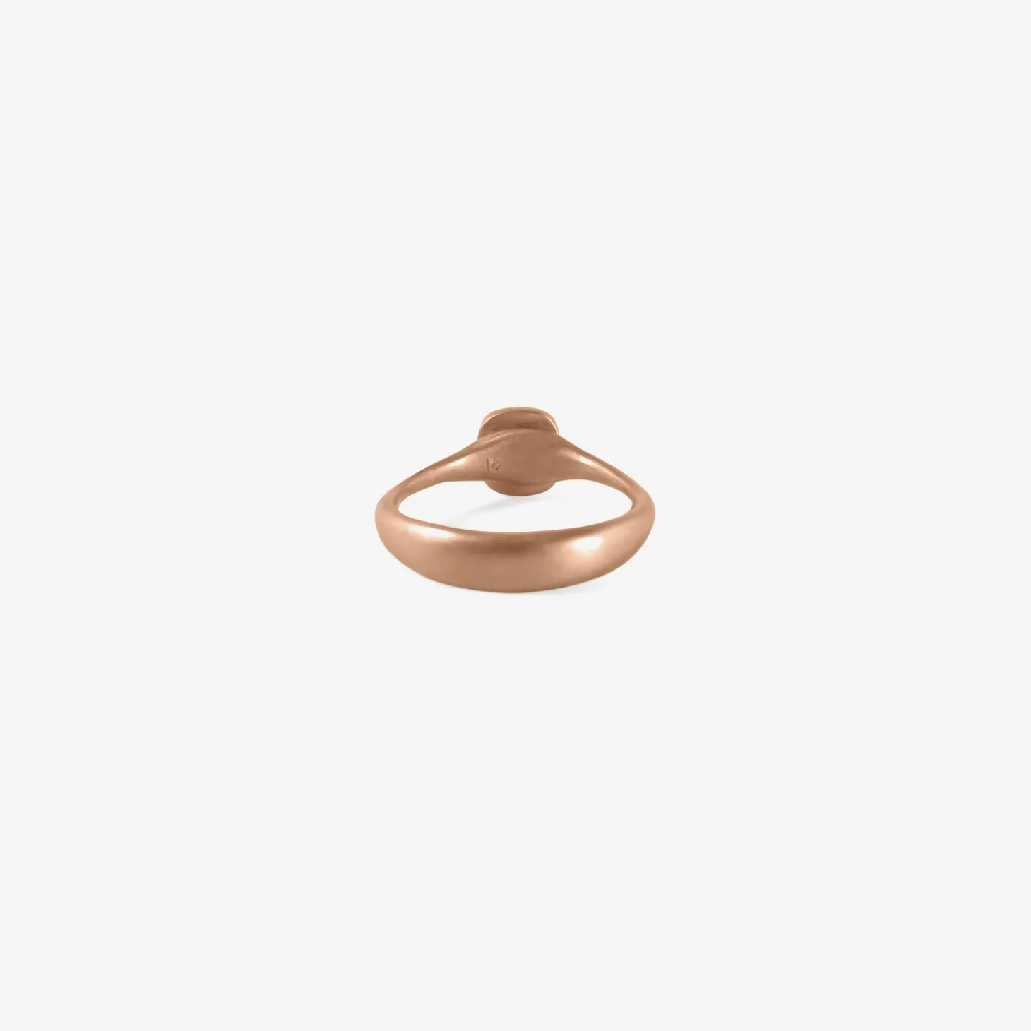 18k rose gold & cushion shaped carbon diamond ring, 1.25ct