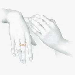 18k rose gold stout band, size 6 1/2