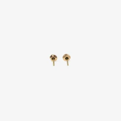 14k rose gold tiny pebble studs