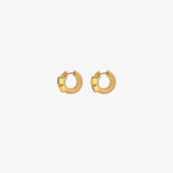 18k signature hoops with diamonds & emeralds