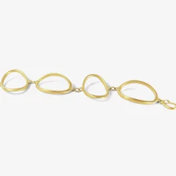 10k simple oval link bracelet