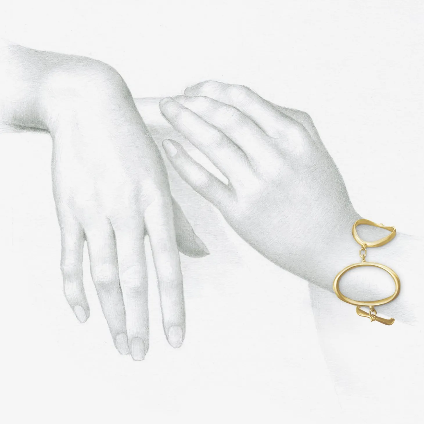 10k simple oval link bracelet