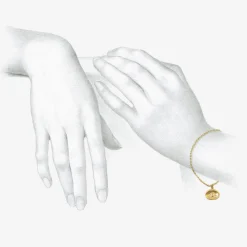 18k small eye bracelet
