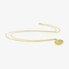 18k small eye love token pendant necklace