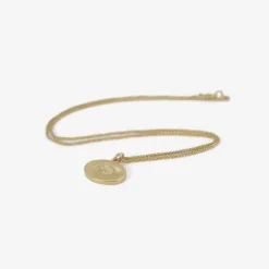 10k small eye love token pendant