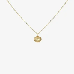 14k small eye love token pendant