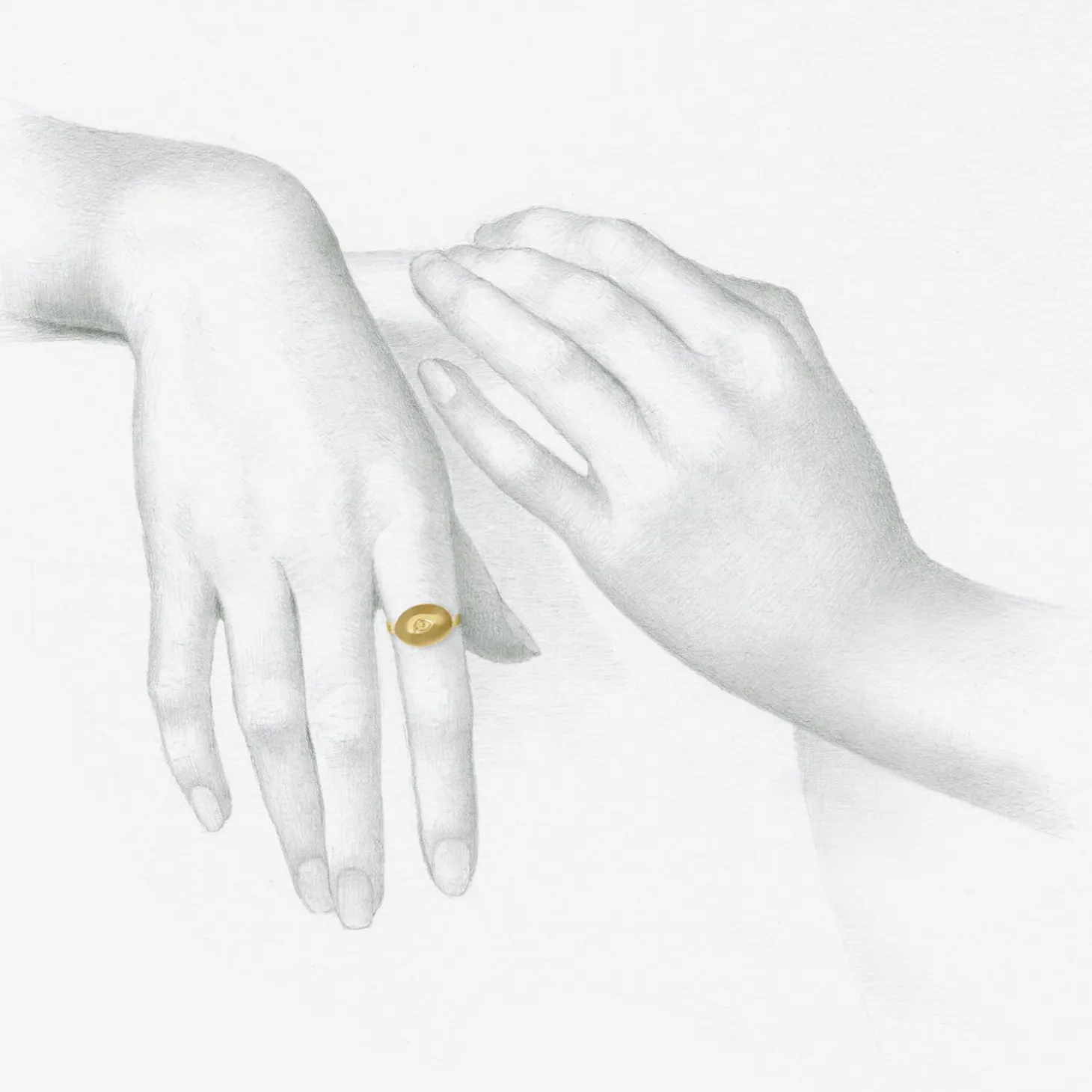18k small eye love token ring – ‘invigilare’ – to watch over