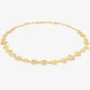 18k small flowery chain necklace