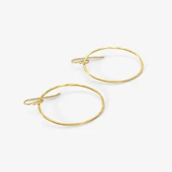 22k small front facing oval hoops