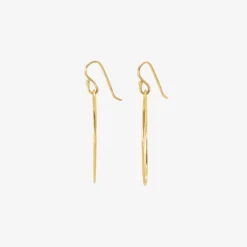 22k small front facing oval hoops