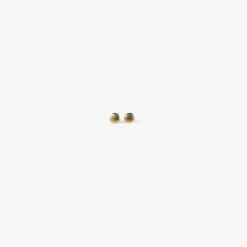 14k small hewn circle studs