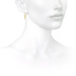 22k small magnolia earrings