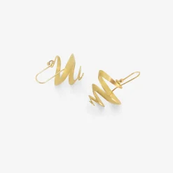 18k small round guggenheim earrings