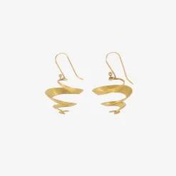 18k small round guggenheim earrings