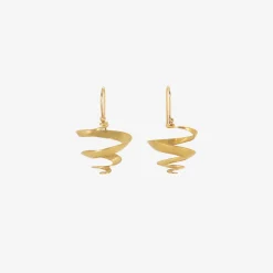 18k small round guggenheim earrings