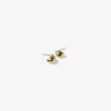 14k small teardrop hewn earrings on posts