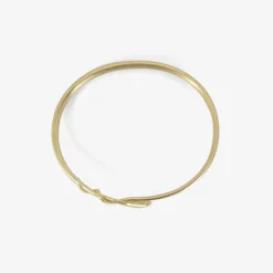 18k snake bangle with champagne diamond eyes