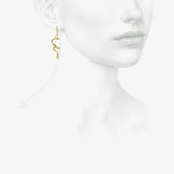 18k spiral snake earrings