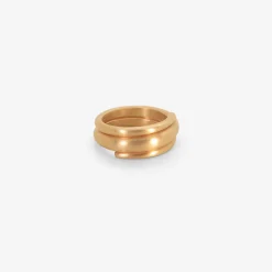 14k three wrap spiral ring