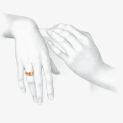 14k three wrap spiral ring