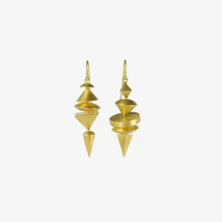 22k 5-tiered neo-geo earrings