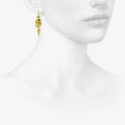 22k 5-tiered neo-geo earrings