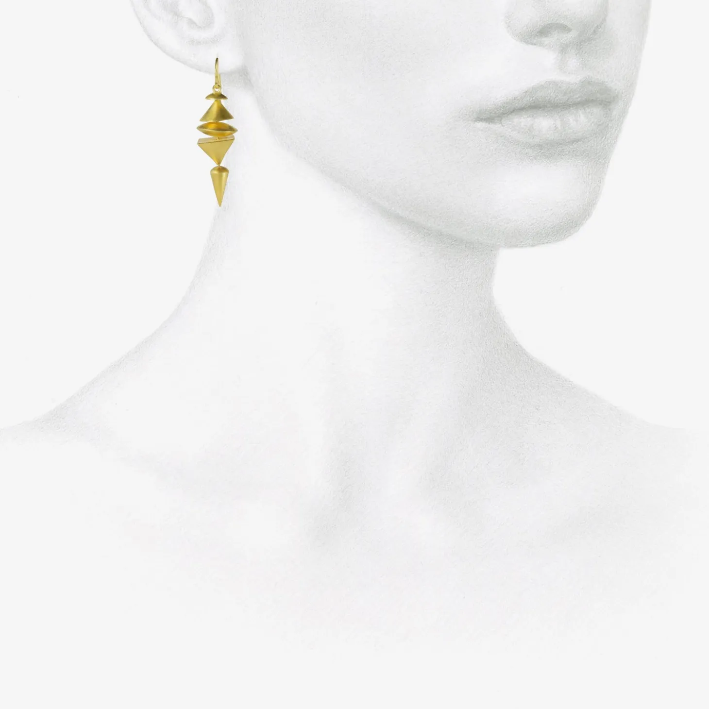 22k 5-tiered neo-geo earrings