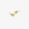 18k tiny oval hammered scallop earrings
