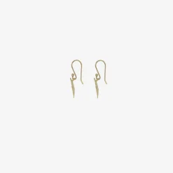 18k tiny oval hammered scallop earrings