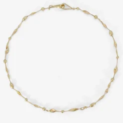 14k tiny seaweed necklace