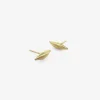 18k tiny slug studs