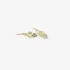 14k triple drop earrings with blue & green tourmaline