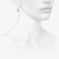 14k triple drop earrings with blue & green tourmaline