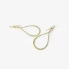 18k twisted teardrop hoop earrings
