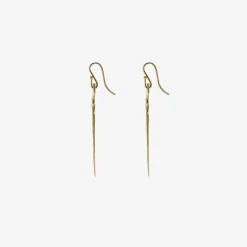 18k twisted teardrop hoop earrings