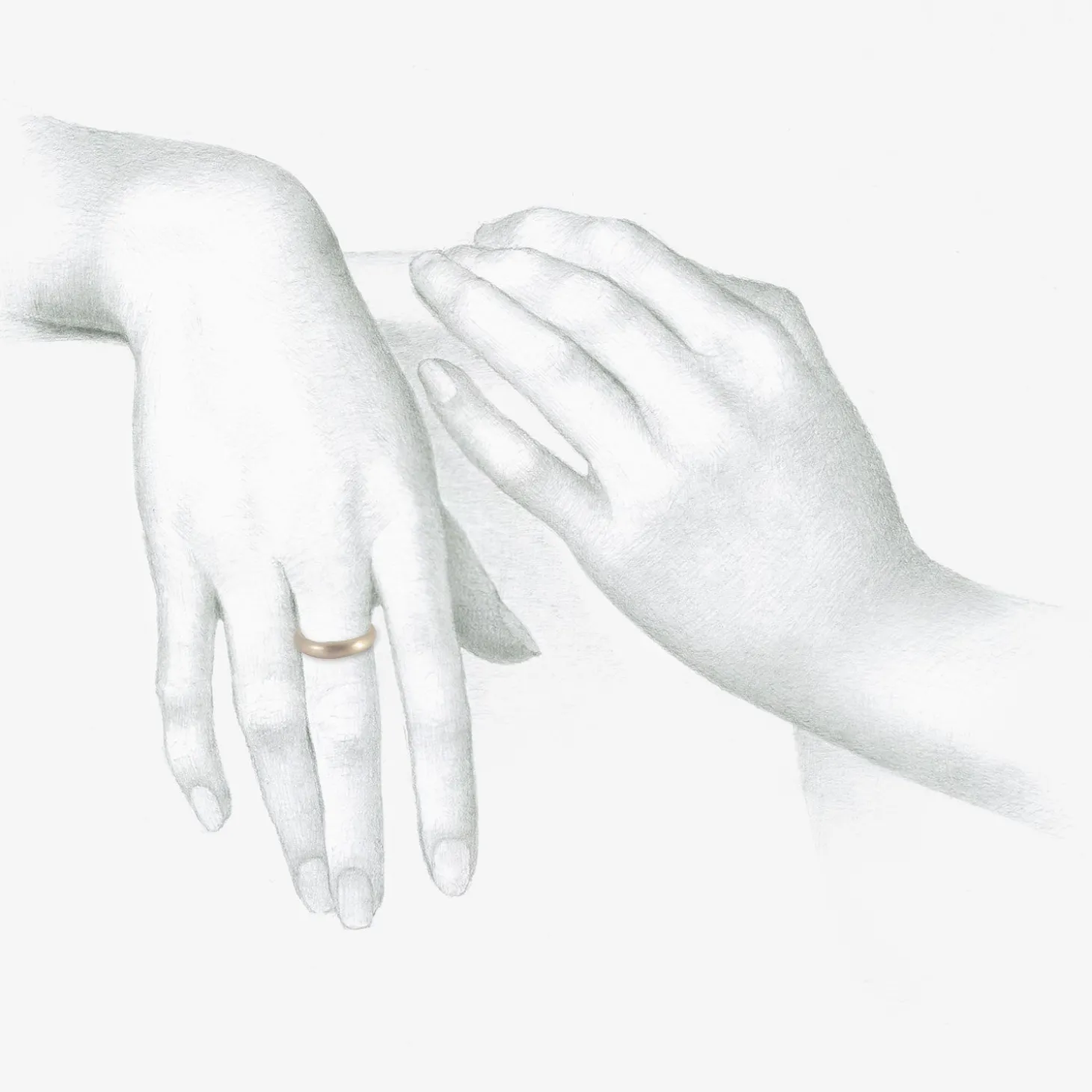 14k white gold ring, size 7