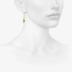 14k white pearl small hoop clusters