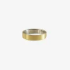18k wide flat comfort band with platinum interior
