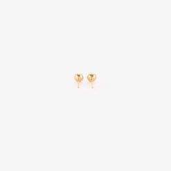 14k yellow gold & diamond extra large blossom studs, .12ct