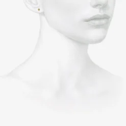14k yellow gold & diamond medium blossom studs