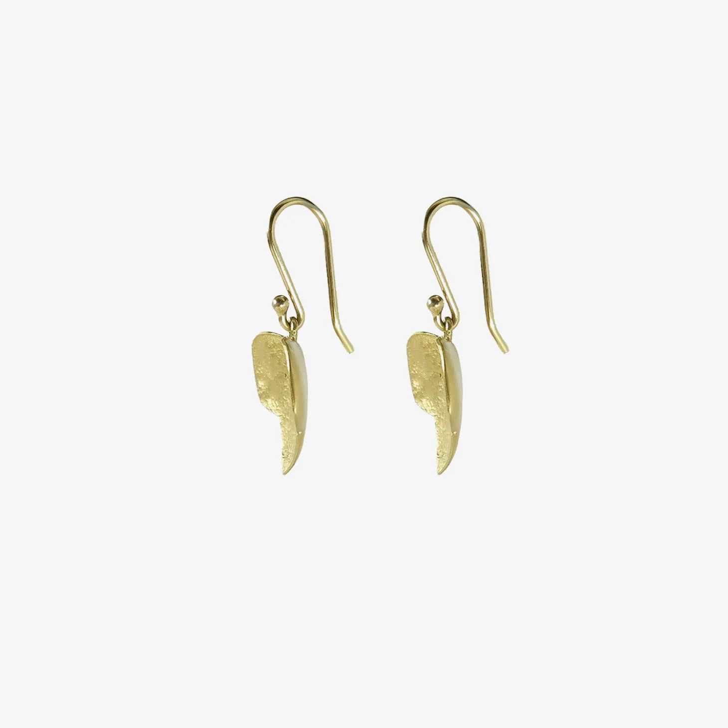 18k yellow gold ivy leaf earrings