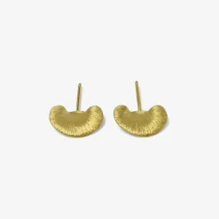 18k yellow gold medium shelf mushrooms on posts