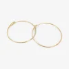 14k yellow gold needle loop hoops