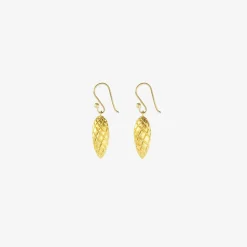 24k yellow gold plated pinecones