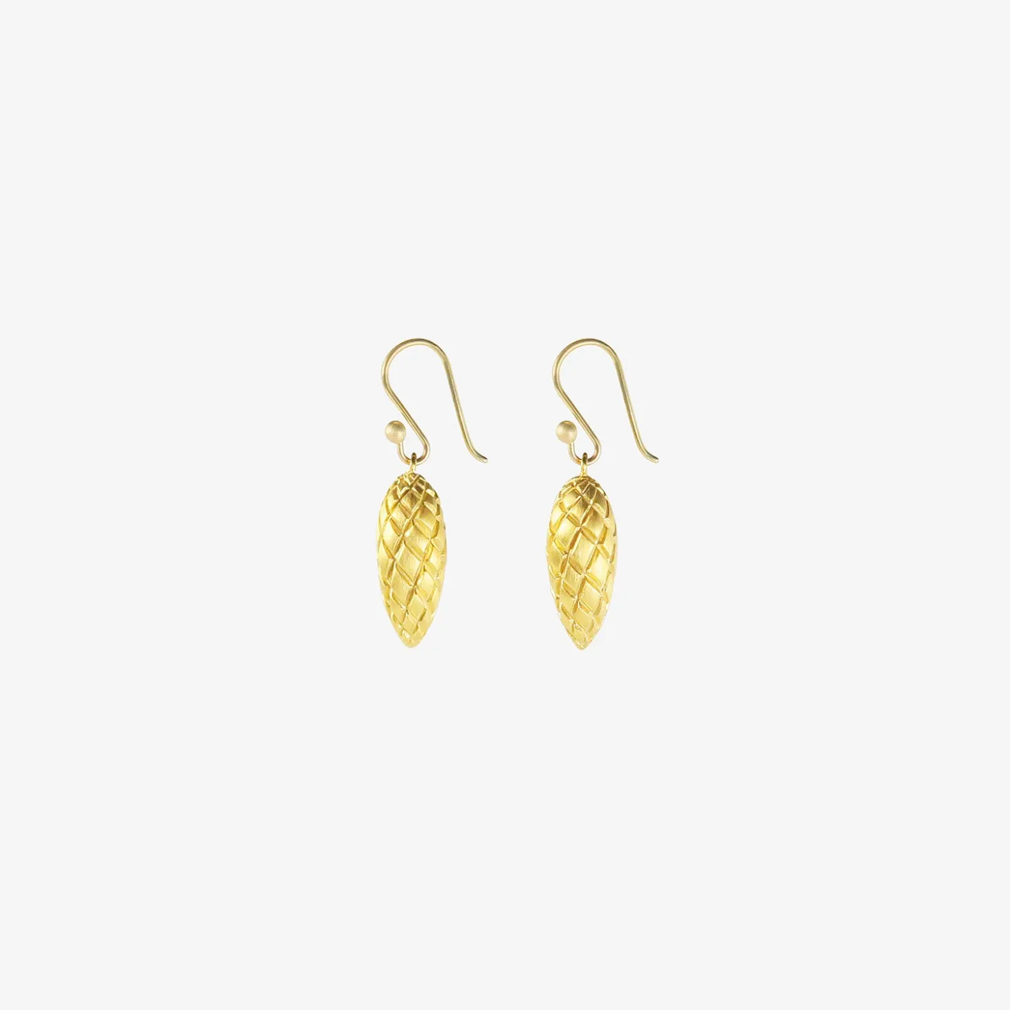 24k yellow gold plated pinecones