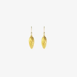 24k yellow gold plated pinecones
