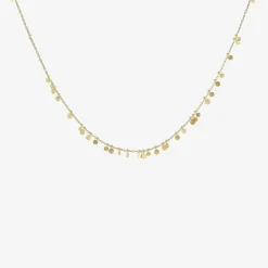 18k yellow gold random dots necklace