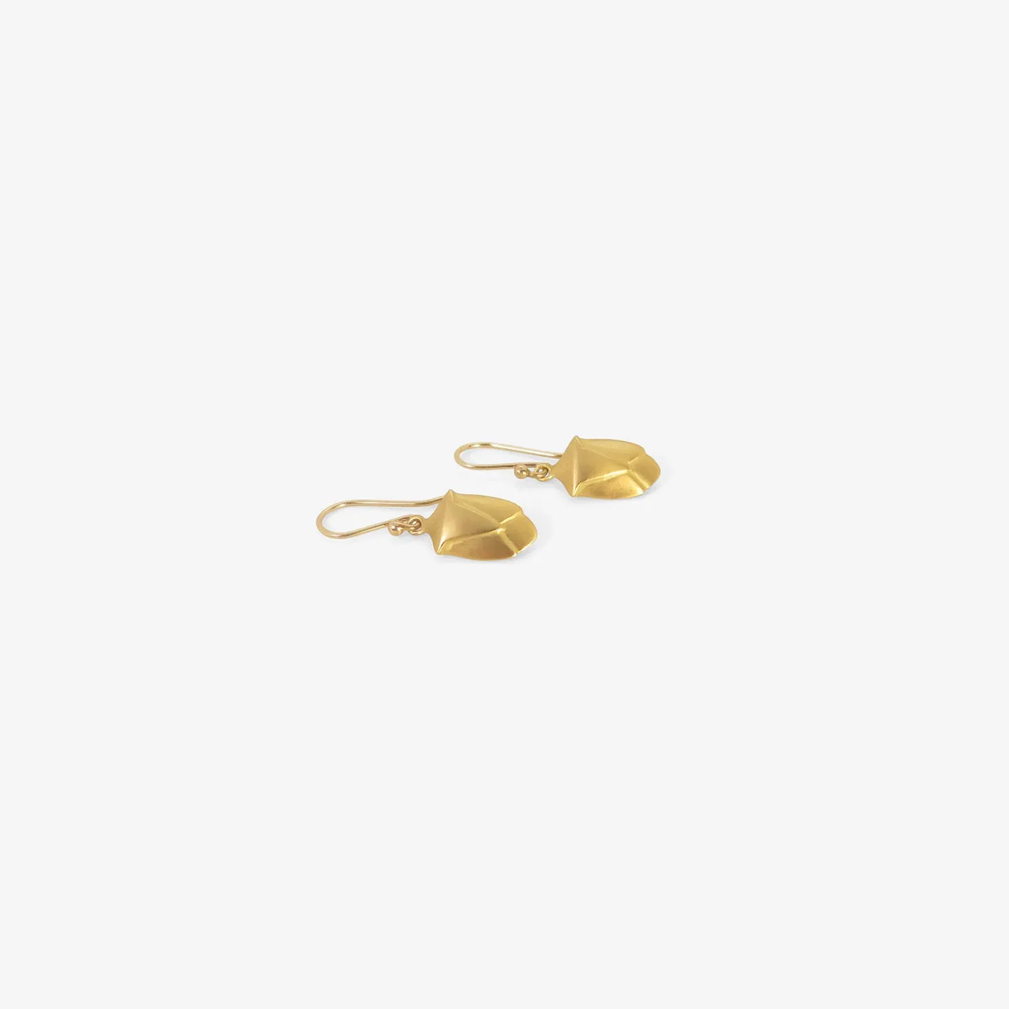 18k yellow gold stink bug earrings