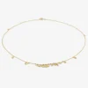 18k yellow gold tiny scattered seed necklace
