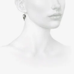 oxidized bronze bird head earrings